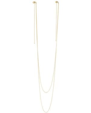 Alaïa Double Chain Earrings - White