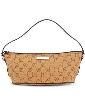 Gucci Gg Boat Pochette Shoulder Bag - White