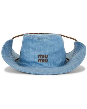 Miu Miu Denim Cowboy Hat - Blue