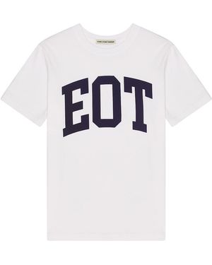 Every Other Thursday Garment Dyed Collegiate Logo Tee - White