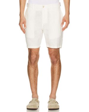Onia Linen Fixed Waist Short - White