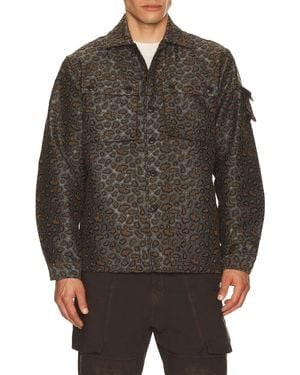 Beams Plus Mil Camo Jacquard Shirt Jacket - Gray