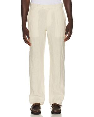 Percival Tailored Linen Pants - White