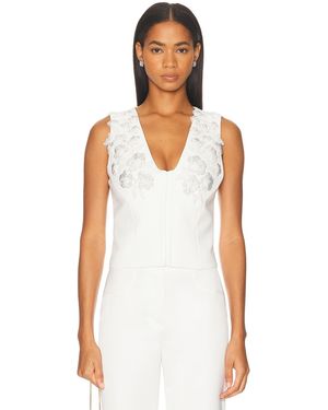 Ila Terry Applique Detailed Vest - White
