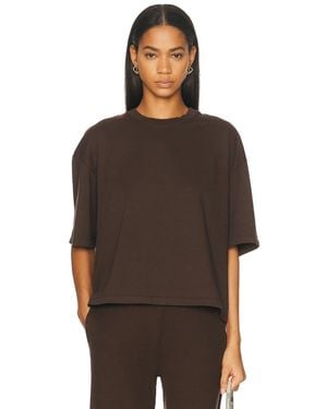 SPRWMN Boxy T Shirt - Brown