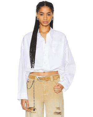 R13 Crossover Bubble Top - White