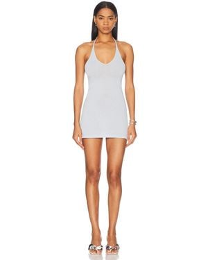 Ziah Sheer Knit Dress - White