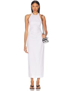 Enza Costa Poplin Halter Dress - White