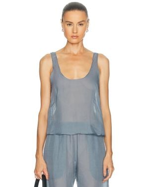 Leset Niko Scoop Tank Top - Blue