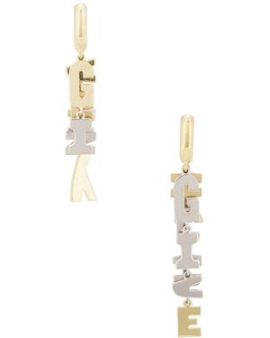 Givenchy Logo Earrings - White