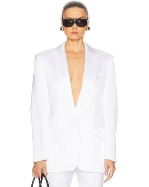Alexandre Vauthier Satin Taiiloring Blazer - White