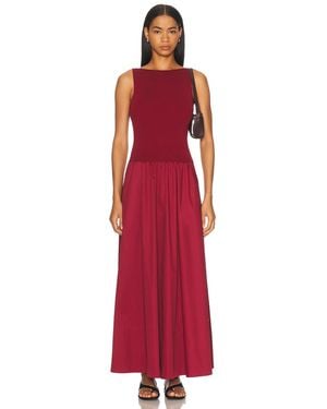 St. Agni Bateau Cut Out Dress - Red