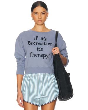 Bode Recreation Crewneck Top - Blue
