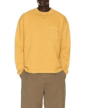 Agolde Lucan Long Sleeve Tee - Yellow