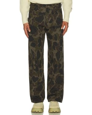 AFTER PRAY Neo Washed Work Pants Cloud Camo - Black