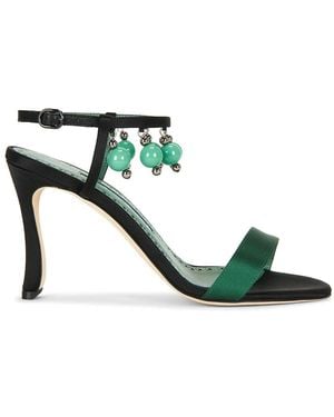 Manolo Blahnik Kasasan 90 Sandal - Green