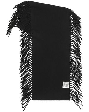TOTEME Cashmere Tassel Scarf - Black
