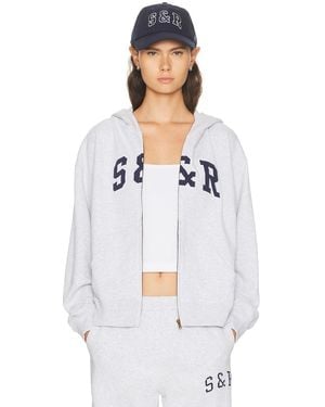 Sporty & Rich Ivy Zip Hoodie - White