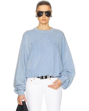 R13 New York Balloon Crewneck Sweater - Blue
