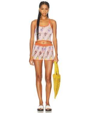 Akoia Swim Ariya Batik Short Set - Orange