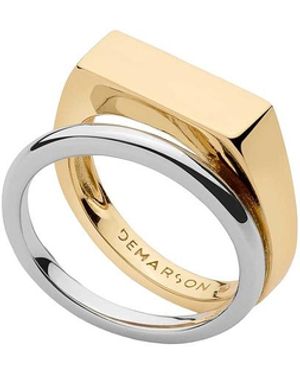 DEMARSON Tina Pinky Signet Ring - Metallic