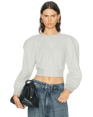 Norma Kamali Oversized Crew Neck Bomber 1980S Jacket - White