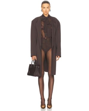 Norma Kamali Oversized Double Breasted Jacket - Brown