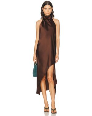 Helmut Lang Tie Neck Dress - Brown