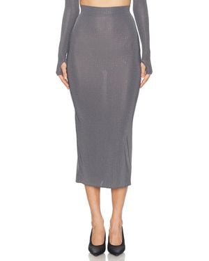 Alex Perry Crystal Skirt - Gray