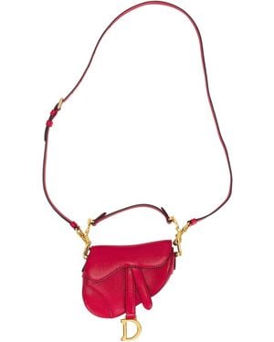 Dior Micro Saddle Bag - Red
