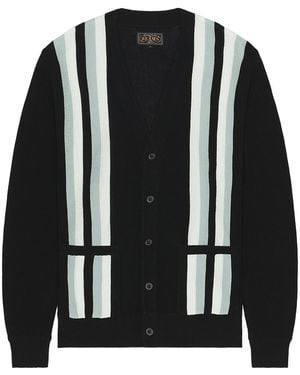 Beams Plus Cardigan Stripe - Black