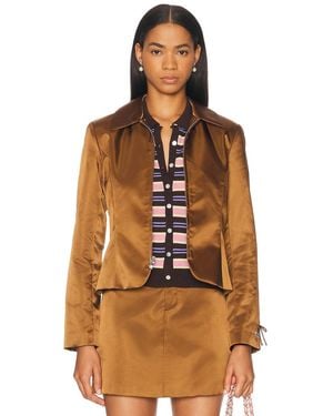 Sandy Liang Annecy Jacket - Brown