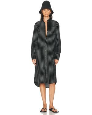 TOTEME Striped Summer Tunic - Black