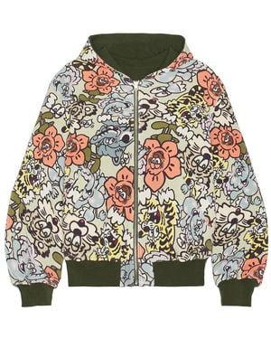 KENZO Gots Dragonfly Full Zip Hoodie in Gray for Men | Lyst