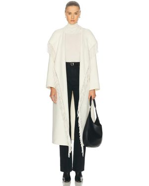 SABLYN Charli Hooded Fringe Coat - White