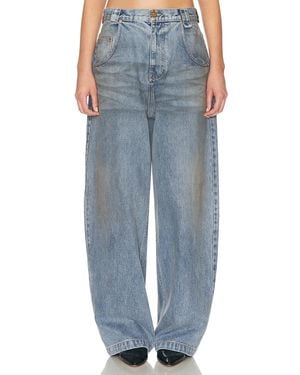 Willy Chavarria Bad Girl Denim Barrel Leg - Blue