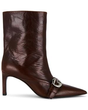 Coperni Ankle Heeled Belt Boot - Brown