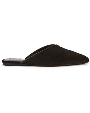 Herbert Levine Homebody Haircalf Mule - Black
