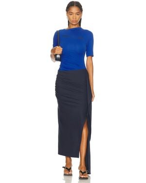 Jade Cropper Ruched T-shirt Dress - Blue