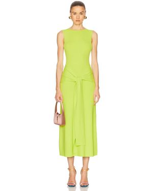 LAPOINTE Matte Viscose Waist Tie Dress - Yellow