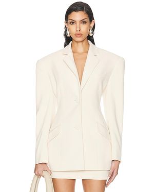 Sans Faff Sicily Snatched Blazer - White