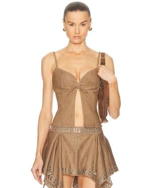 Ludovic de Saint Sernin Easy Cleavage Top - Natural