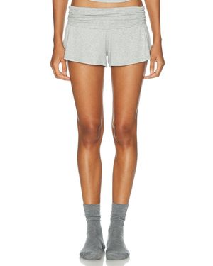 Lunya Soft Modal Rib Fold Over Short - White