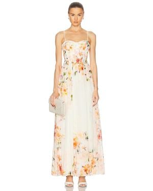 Hemant & Nandita Saba Corseted Long Dress - White