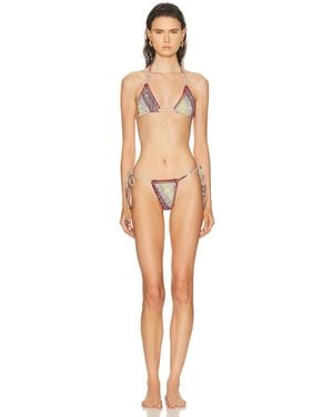 Akoia Swim Batik Smock Crochet Bikini - White