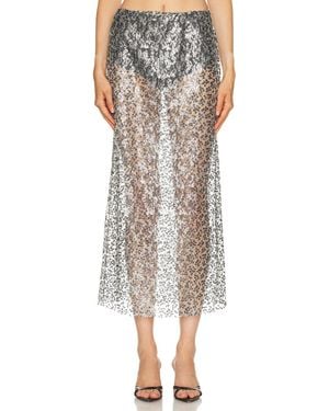 Christopher Esber Sequined Lace Column Skirt - Multicolor