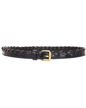 Dries Van Noten Leather Belt - Black