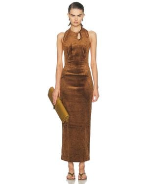 Christopher Esber Delvine Column Dress - Brown