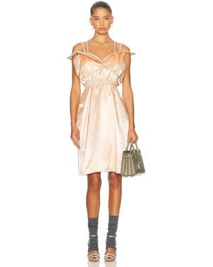 Miu Miu Off The Shoulder Mini Dress - White
