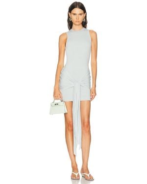Skims Cupro Jersey Wrap Mini Dress - White